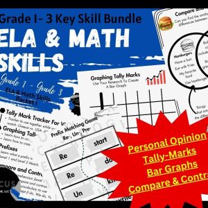 ELA and Math Skills Bundle, Elementary Curriculum Homeschool