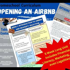 Opening An Airbnb: Middle School Homeschool Unit Plan